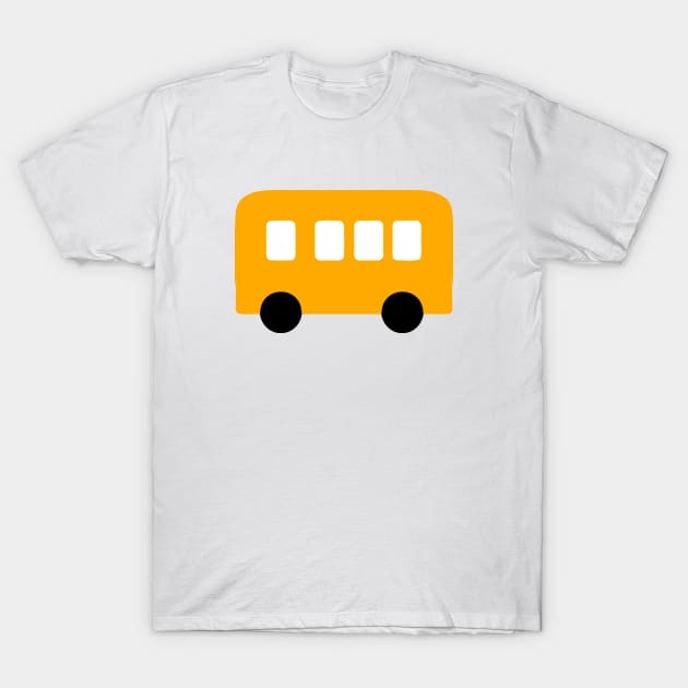 Yellow School Bus Emoticon T-Shirt by AnotherOne
